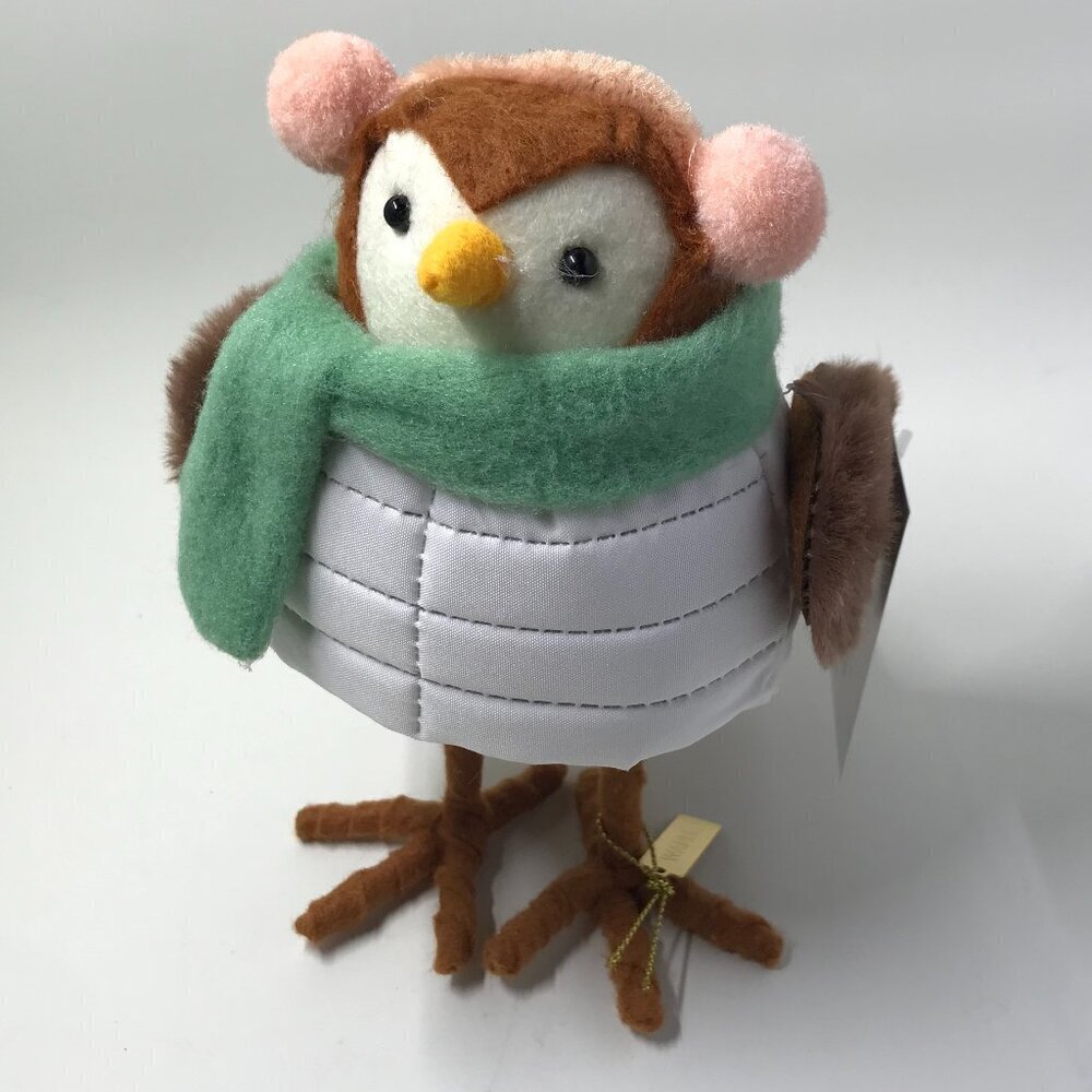 NWT Target Wondershop Featherly Friends Fabric bird "WAFER" with ear muffs